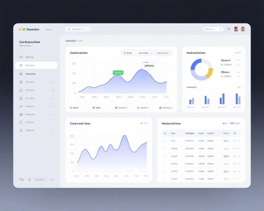 数据分析面板示意图